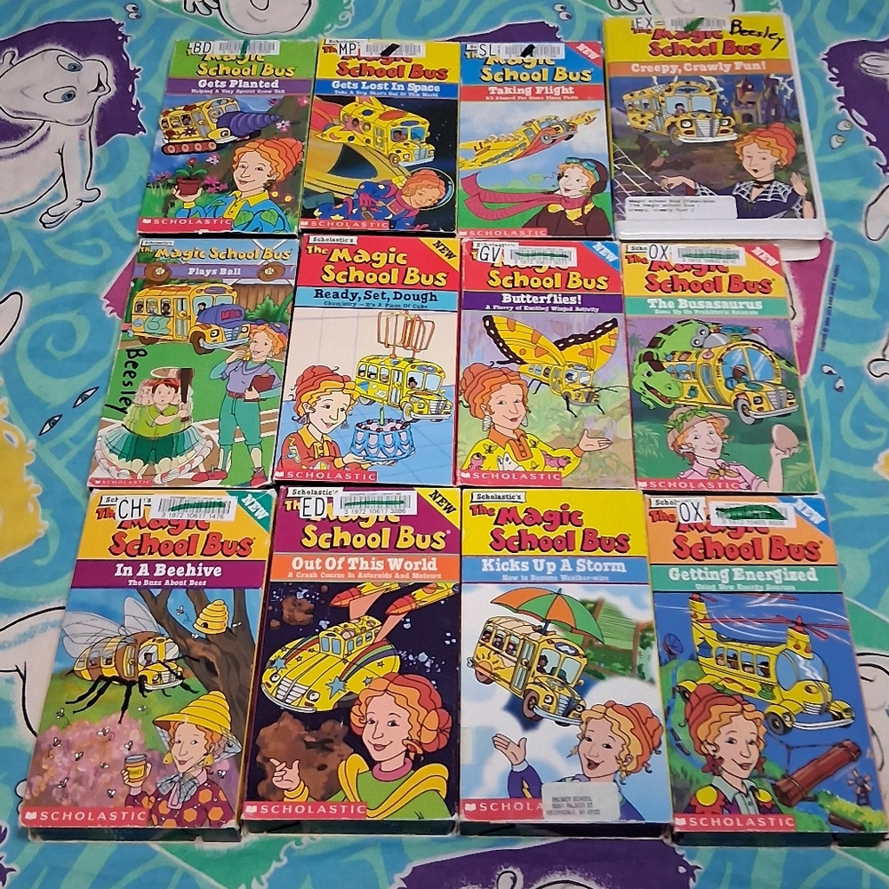 The Magic School 12 VHS Vintage 90s Cartoon Movie Bundle Lot